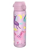 ion8 Trinkflasche, 500 ml, Auslaufsicher, Einhandöffnung, Sichere...