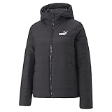 PUMA Damen ESS Hooded Padded Jacket Gepolsterte Jacke, Schwarz, L