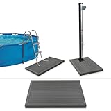 Sufrk Bodenelement für Solardusche Pooltreppe aus WPC, Bodenelement für...