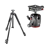 Manfrotto 190X Aluminium-Stativ mit 3 Segmenten, XPRO Kugelkopf mit...