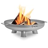 BBQ-Toro Edelstahl Feuerschale Ø 60 cm | Silber | Outdoor Feuerstelle mit...