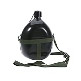 CLISPEED Militärische Aluminium Wasserkanne mit Verstellbarem Schultergurt...