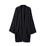 HAORUN Herren Japanischer Mantel Kimono Top Jacke Lange Strickjacke Yukata...