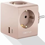 COLOR UP Steckdosenwürfel ohne Kabel, 5in1 Steckdosenadapter für...