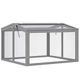 Outsunny Frühbeet Treibhaus Gewächshaus Frühbeetkasten Pflanzenbeet mit...