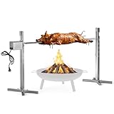 onlyfire Spanferkelgrill mit Motor, Edelstahl Spießbratengrill, 5-stufige...