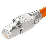 hb-digital 1x CAT 7 RJ45 Stecker Netzwerkstecker für starre LAN Kabel...