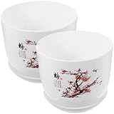 Veemoon 2 Stück Orchideentopf aus Kunstharz mit Abflussloch und...