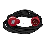 NAKA CEE Verlängerungskabel Starkstromkabel Stromkabel Kabel 16A 5x1,5mm2...