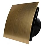 Whisper - Pro-Design Badlüfter - Ø125mm - Gold - Mit Nachlauftimer &...