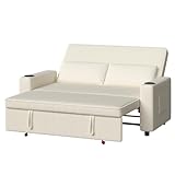 Devoko Schlafsofa 2-Sitzer Ausziehbar mit Verstellbarer Rückenlehne, Cord...