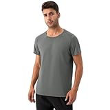 Kurzarm Herren Einfarbig T-Shirt Herren Basic Shirt Herren Laufshirt Herren...