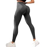 Anti Cellulite Leggings Damen Scrunch Leggings Push Up Lange Blickdicht...