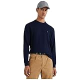 Tommy Hilfiger Herren Pullover Cashmere Crew Neck Strickpullover, Blau...