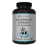 NEU! Olivenblatt Extrakt - 50% Oleuropein - 700mg pro Tagesdosis - 180...