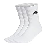 adidas Unisex Cushioned Sportswear 3 Pairs Crew Socken, White/Black,...