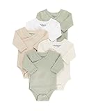 Kindsgard Wickelbody 5er-Pack Langarm Beige - Größe 56 - Baby Body...