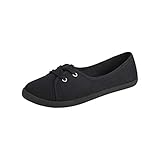 Elara Damen Ballerinas Sneaker Schnürer Chunkyrayan BD1413-BL Black-42