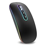 cimetech Bluetooth Mouse Wireless (Bluetooth 5.1 + USB 2.4 GHz) LED Dual...