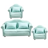 Hohopeti Mini Puppenhaus Sofa Maßstab Miniatur Wohnzimmer Möbel...