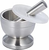 Edelstahl Mörser mit Stößel Lebensmittelecht Pestle and Mortar Stainless...