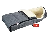 BABYLUX Fußsack LAMMWOLLE Winterfußsack Kinderwagen- Babyschale- Fußsack...