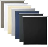 WOLTU Verdunklungsrollo ohne Bohren Schwarz 100x160cm (BxH), Thermorollo...