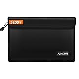 JUNDUN Feuerfeste Dokumententasche (27x17cm, 5200°F), 8-lagig verdickte...