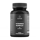 Lunae Vitamin B Komplex - mit allen 8 B-Vitaminen (B1, B2, B3, B5, B6, B7,...