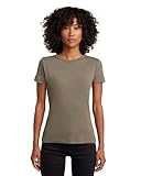 G-Star Raw C.V. Women's Slim Rib r t wmn T-Shirt, Brown, M