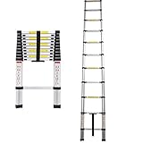 3,2M Teleskopleiter, Mehrzweckleiter Aluminium, 150 kg/330 Pfund...