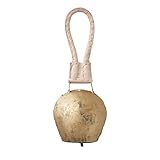 Boltze Dekoanhänger Kuhglocke Ziegenglocke in Antikgold aus Metall mit...