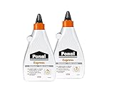 Ponal Express Holzleim, transparent und schnell trocknender Holzkleber für...