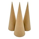 Harilla 3 Stück Pappmaché-Kegel, Weihnachtsbaumschmuck, Feinmotorik zum...