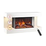 KAMINIO Elektrokamin Liz - Elektrischer Wandkamin mit Heizung,...