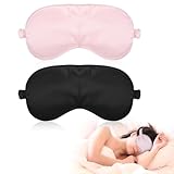 Molain 2 Stück Seidene Schlafmaske Damen, Weiche Seide Schlafmaske...