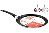 Home Maitre Crêpe-Pfanne, Antihaftbeschichtung, 24 cm, Aluminium, Schwarz,...