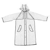ifundom Transparente Regenjacke für Kapuze und Schwarzer Einfassung...