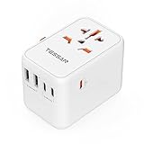 TESSAN Reiseadapter Weltweit USB C, 65W GaN Travel Adapter...