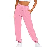 2025 Herbst Winter Damen Einfarbige Kordelzug Elastische Taille Casual Lose...