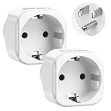 LENCENT 2X Reise Adapter Stromadapter Typ-B Schuko Europa DE zu Amerika...