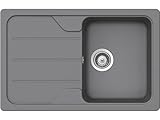 SCHOCK Küchenspüle Formhaus D-100S Croma 78x50 cm - CRISTALITE® Hellgrau...