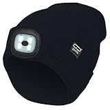 Mütze-Beanie Farbe schwarz, 2. Generation mit besserem Halt des LED Licht,...