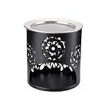 Räucherstövchen aus Metall mit Edelstahlsieb Geschnitztes Muster...