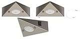 Trango 3er Set 6739-32N Küche Unterbauleuchte inkl. 3x 4,8 Watt LED Modul...
