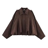 Lederjacke Damen Schwarz Ausgefallene Elegant Cord Frauen Cordjacke...