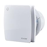 XIIW Badlüfter Ø100mm Weiß Abluftventilator mit Nachlauf und...