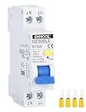 DIHOOL 16A FI/LS Schutzschalter 30mA 0.03 2-polig RCBO B16A...