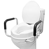 PEPE Mobility - Toilettensitzerhöhung mit Armlehnen 10cm, WC Sitzerhöhung...