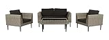 Tarrington House Sofa Set Cassone 4 TLG., Stahl/PE-Rattan, 1 Sofa, 2...